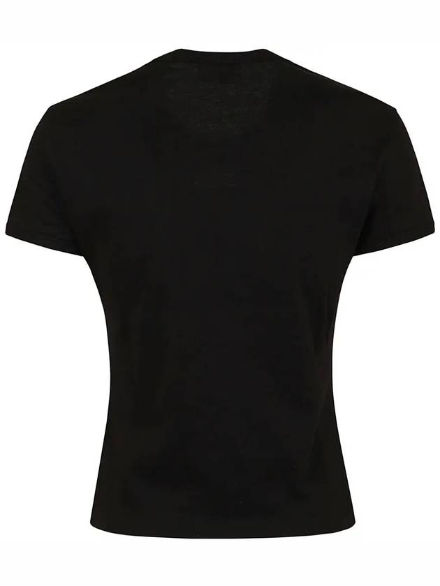 Slim Fit Cutout Oval D Short Sleeve T-Shirt Black - DIESEL - BALAAN 4