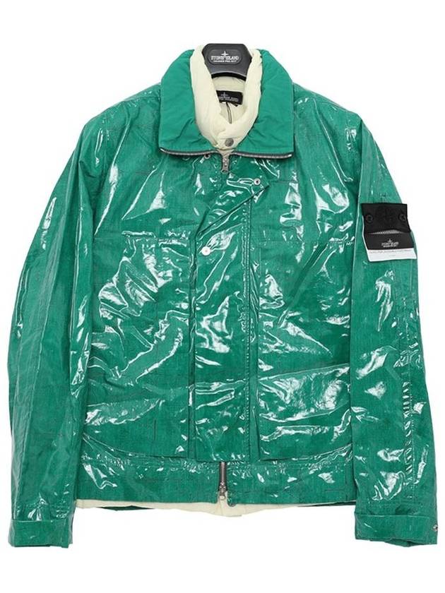 Shadow Glass Poplin Jacket Green - STONE ISLAND - BALAAN 2