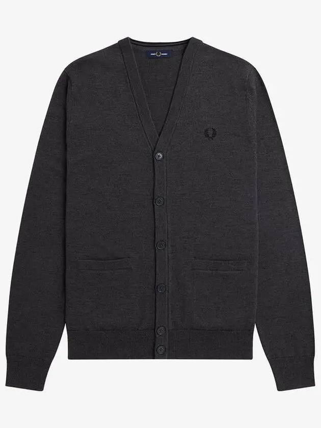 Sharp Classic Cardigan R85 AFPM2319551 Gray - FRED PERRY - BALAAN 1