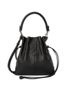 Di Mini Drawstring Leather Bucket Bag Black - TOD'S - BALAAN 1