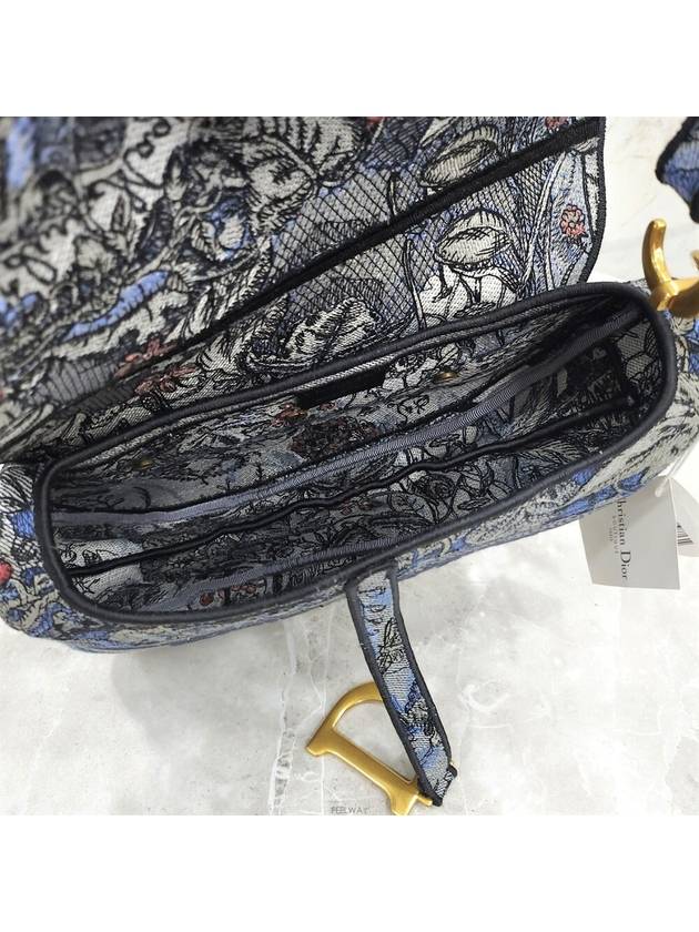 Lux You New Product Denim Multicolor Embroidered Saddle Bag M0446CRZI M49E - DIOR - BALAAN 7