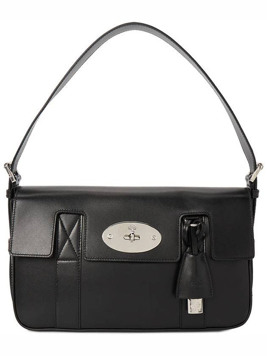 East West Bayswater Smooth Shiny Classic Calf Shoulder Bag Black - MULBERRY - BALAAN 2