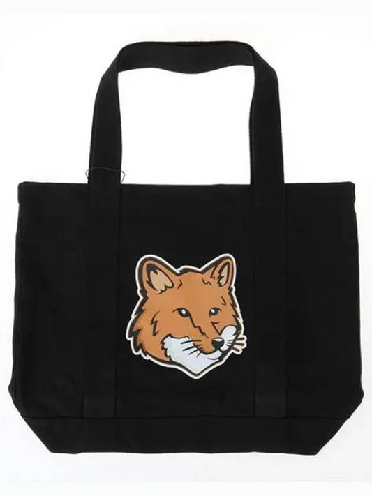 Fox Head Print Tote Bag Black - MAISON KITSUNE - BALAAN 2