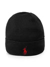 Signature Pony Logo Beanie Black - POLO RALPH LAUREN - BALAAN 3