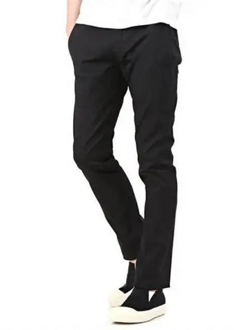 Slim fit cotton black pants 270662 - RICK OWENS - BALAAN 1