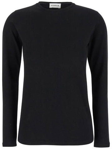 Black Long Sleeve Top In Fabric Woman - P.A.R.O.S.H. - BALAAN 1