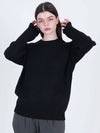 Hazy Ribbed Raglan Knit Black - CHANCE'S NOI - BALAAN 4