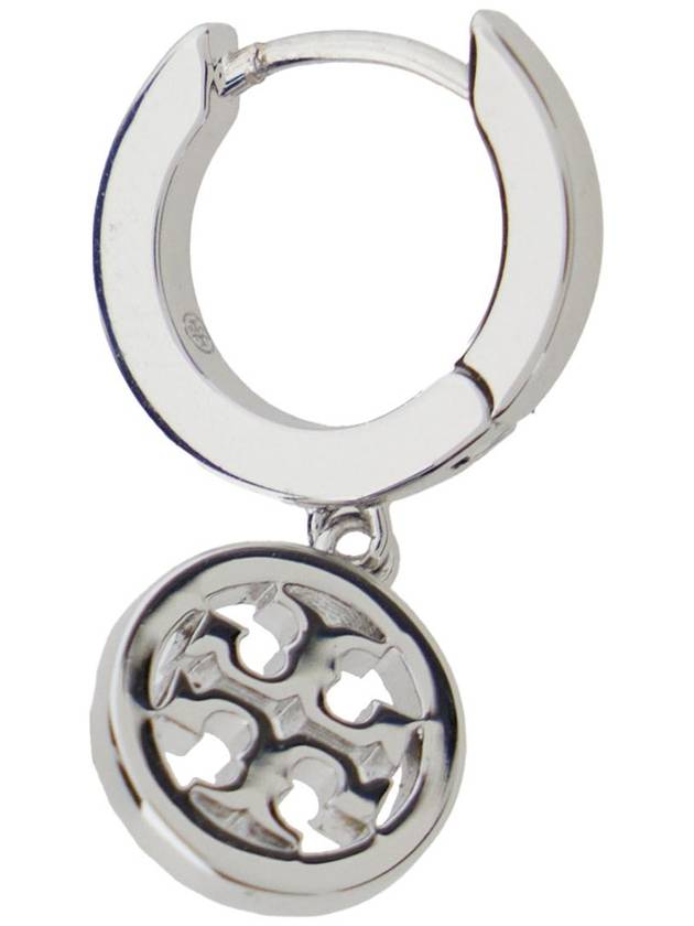 Miller Pave Hoop Earrings Silver - TORY BURCH - BALAAN 3