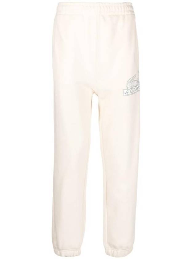 Organic Cotton Jogger Pants Cream - LACOSTE - BALAAN 1