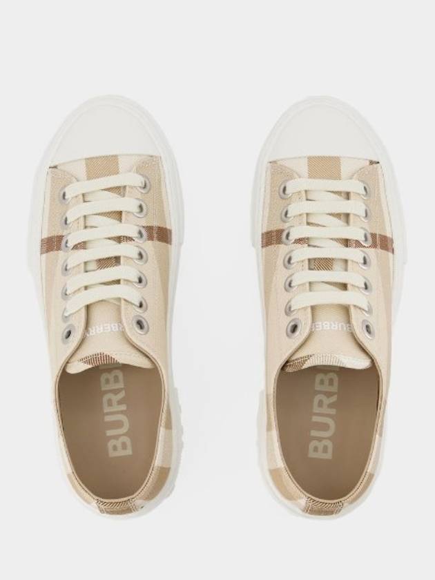 Jack Logo Check Low Top Sneakers Beige - BURBERRY - BALAAN 5