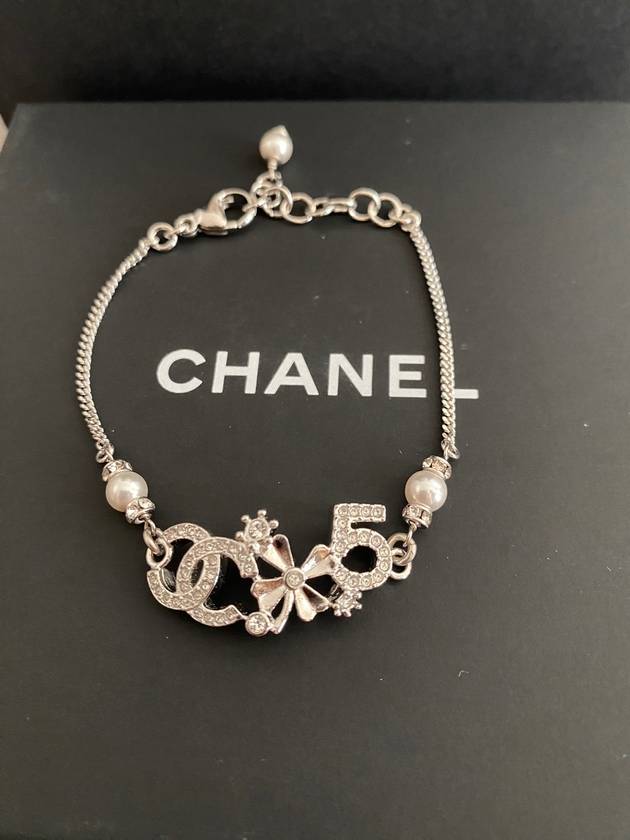 23P CC logo bracelet clover point bracelet silver ABA424 - CHANEL - BALAAN 7