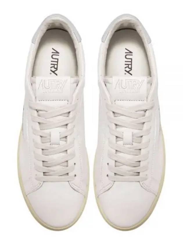 Dallas White Tab Leather Low Top Sneakers White - AUTRY - BALAAN 2