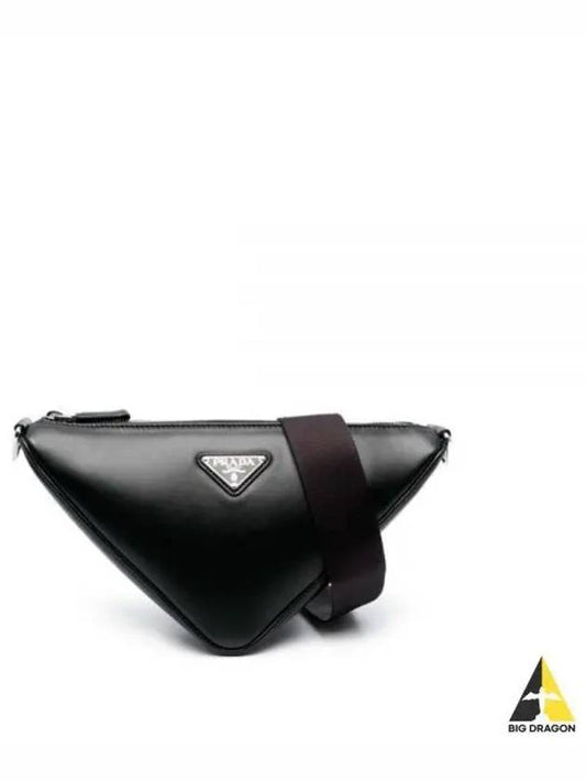 Triangle Logo Cross Bag Black - PRADA - BALAAN 2