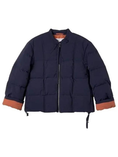 Oversized quilted down padding navy - JIL SANDER - BALAAN 1