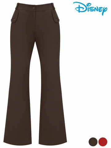 Women s Artwork Embroidered Pocket Side Slit Bootcut Long Pants DO3LPA002 - DISNEY GOLF - BALAAN 1