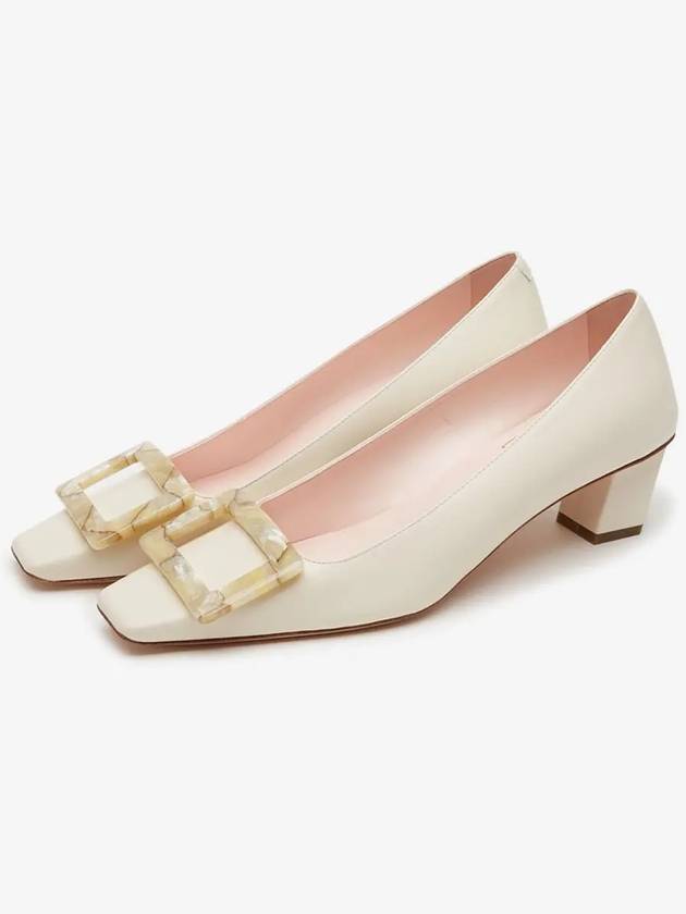 Belle Vivier RV Pumps Off White - ROGER VIVIER - BALAAN.