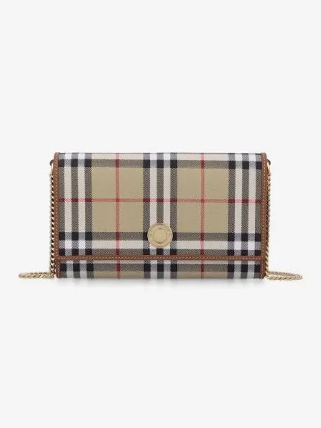 Check Chain Strap Long Wallet Beige - BURBERRY - BALAAN 2