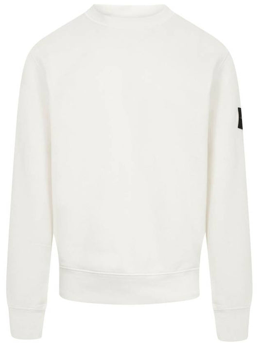 Garment Dyed Cotton Crewneck Sweatshirt Ivory - STONE ISLAND - BALAAN 1