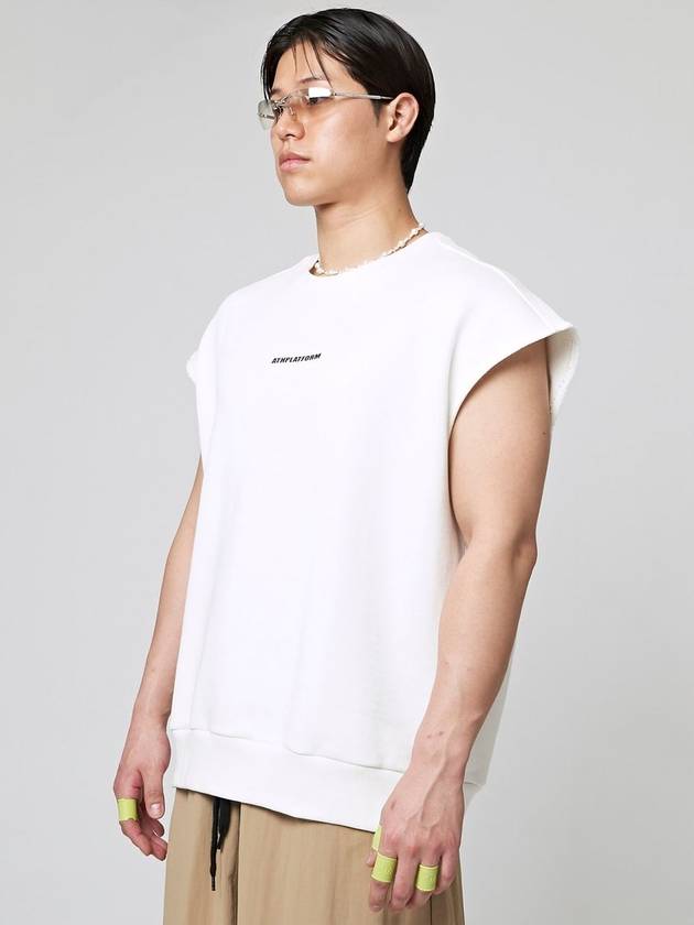 Typographic Sleeveless White - ATHPLATFORM - BALAAN 9