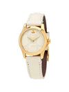 Women's G Timeless Gold Leather Watch White - GUCCI - BALAAN 1