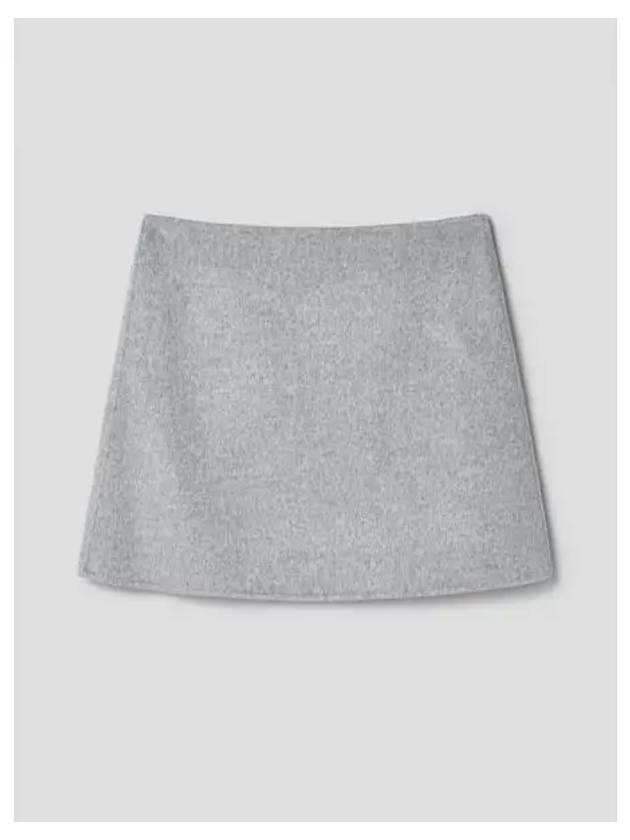 Women s Double Wool Cashmere Mini Skirt Melange Gray Domestic Product - THEORY - BALAAN 1