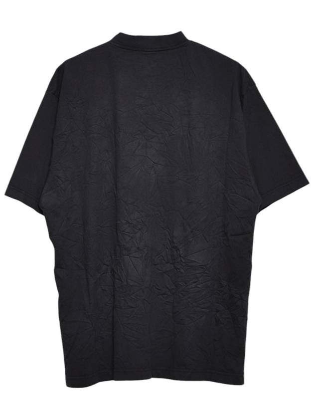 Logo Print Cotton Short Sleeve T-Shirt Black - BALENCIAGA - BALAAN 3