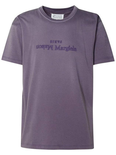 Reverse Logo Short Sleeve T-Shirt Washed Purple - MAISON MARGIELA - BALAAN 2