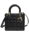 Black Cannage Lambskin Lady Medium 2WAY M0565ONGE - DIOR - BALAAN 1