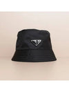 Triangle Logo Re-nylon Bucket Hat Black - PRADA - BALAAN 2