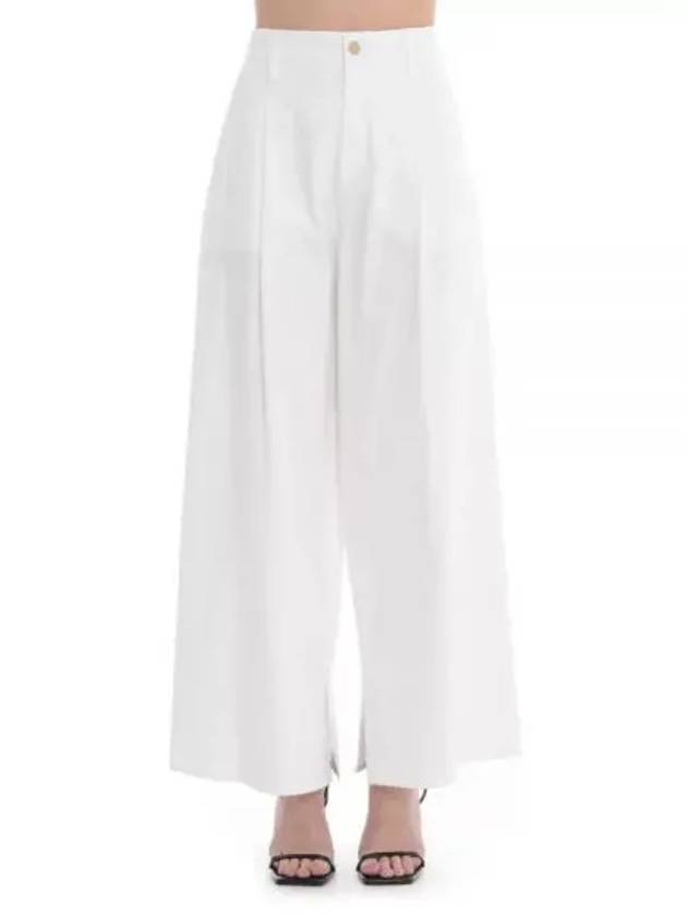 Vincent Cotton Wide Pants White - MAX MARA - BALAAN 2