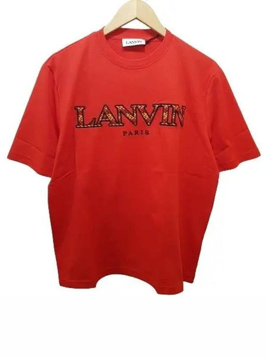 TS0005 J260 37 Cuff Logo Embroidered Short Sleeve Tee - LANVIN - BALAAN 1