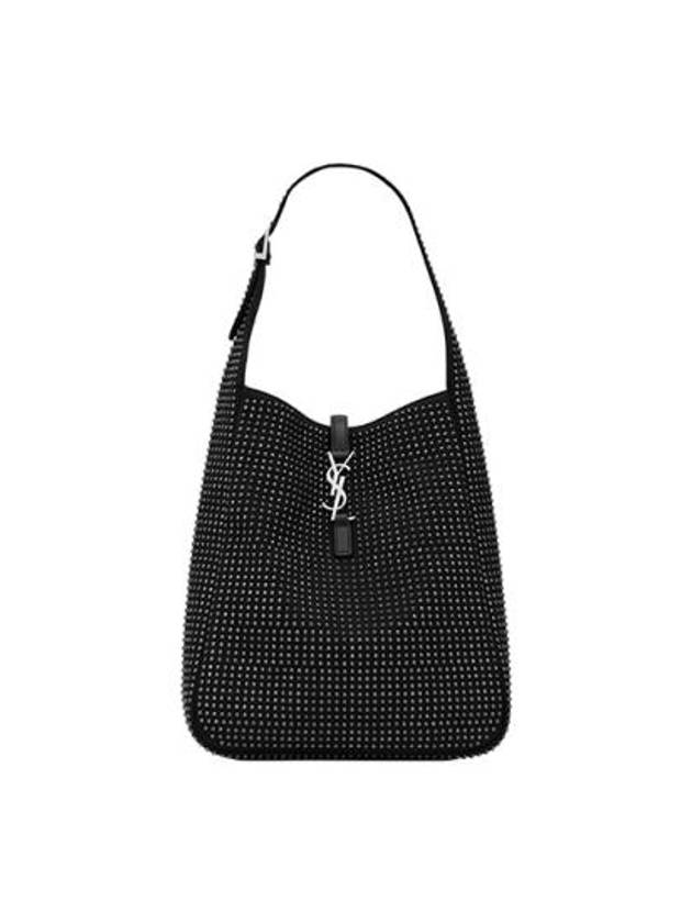 Logo Embellished Medium Shoulder Bag Black - SAINT LAURENT - BALAAN 2