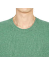 Crew Neck Lambswool Knit Top Green - DRUMOHR - BALAAN 7