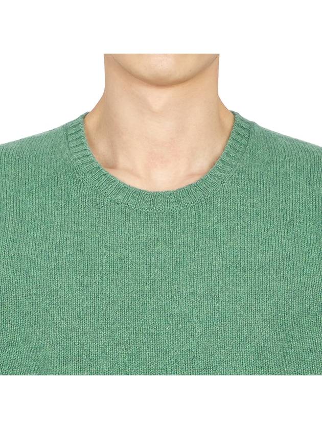 Crew Neck Lambswool Knit Top Green - DRUMOHR - BALAAN 7