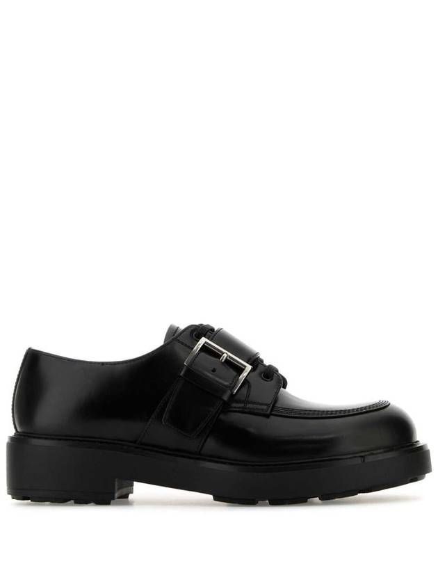 Brushed Leather Derby Black - PRADA - BALAAN 2