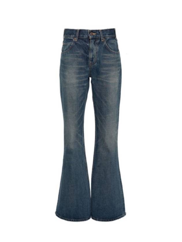 Macro Bootcut Jeans Dark Union Wash - CELINE - BALAAN 4