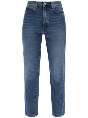 Women's Twisted Seam Straight Jeans - TOTEME - BALAAN.