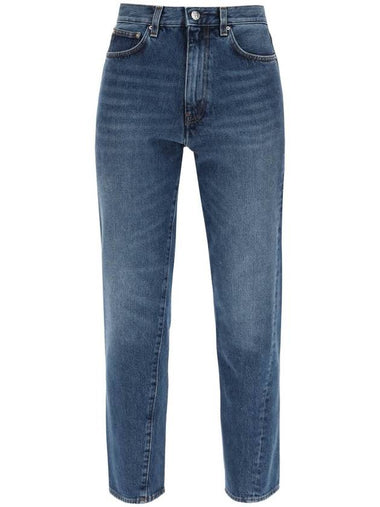 Women's Twisted Seam Straight Jeans Blue - TOTEME - BALAAN 1