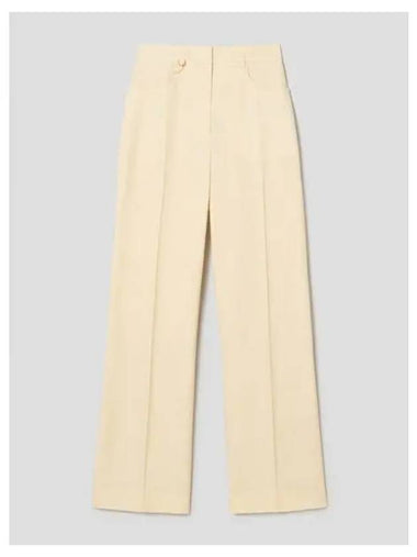 Jacquemus Women s Le Pantalon Sauge Pale Yellow Domestic Product GM0024010497983 - JACQUEMUS - BALAAN 1