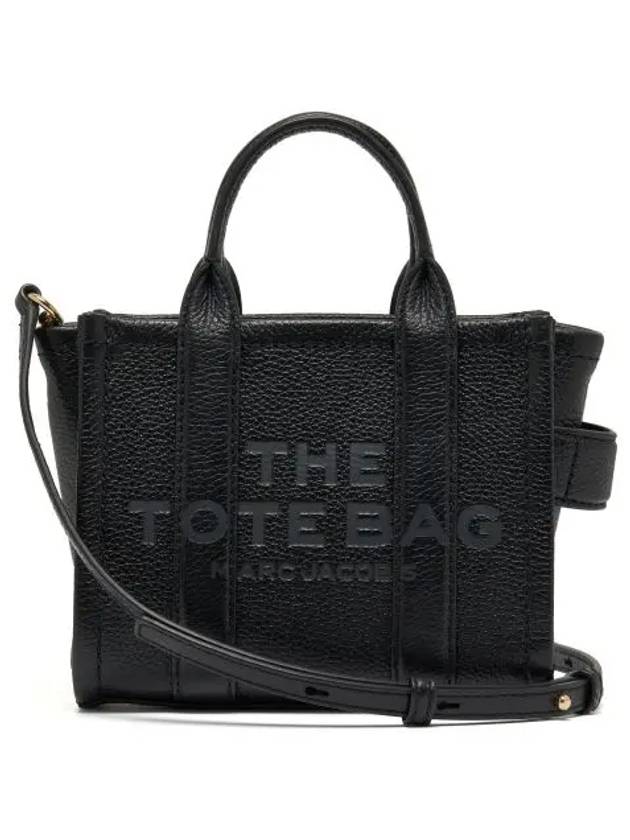 Mini Micro Leather Tote Bag Black - MARC JACOBS - BALAAN 3