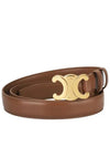 Triomphe Taurillon Medium Leather Belt Bronze - CELINE - BALAAN 3