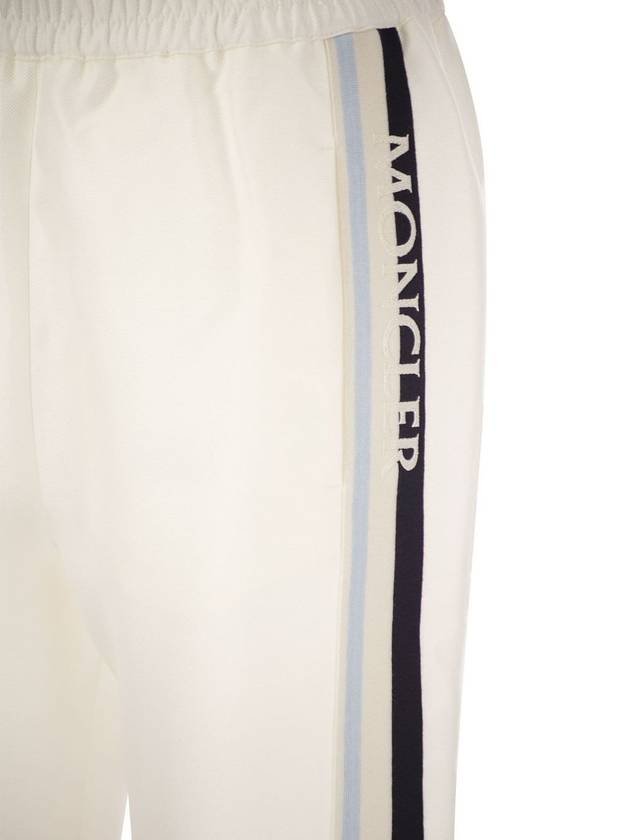 Twill Logo Jogger Track Pants White - MONCLER - BALAAN 5