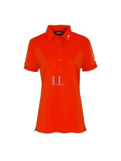 Women's Golf Tour Tech Polo Shirt Orange - J.LINDEBERG - BALAAN 2