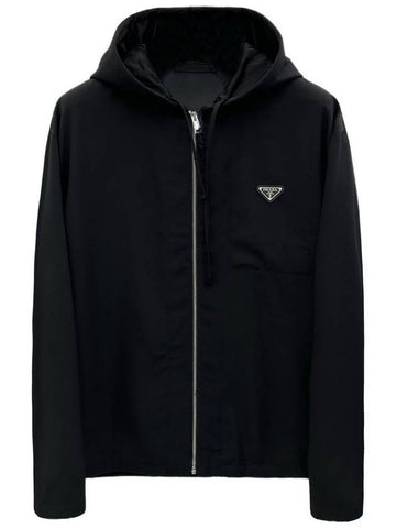 triangle logo wool blouson hooded jacket SGC195 - PRADA - BALAAN 1