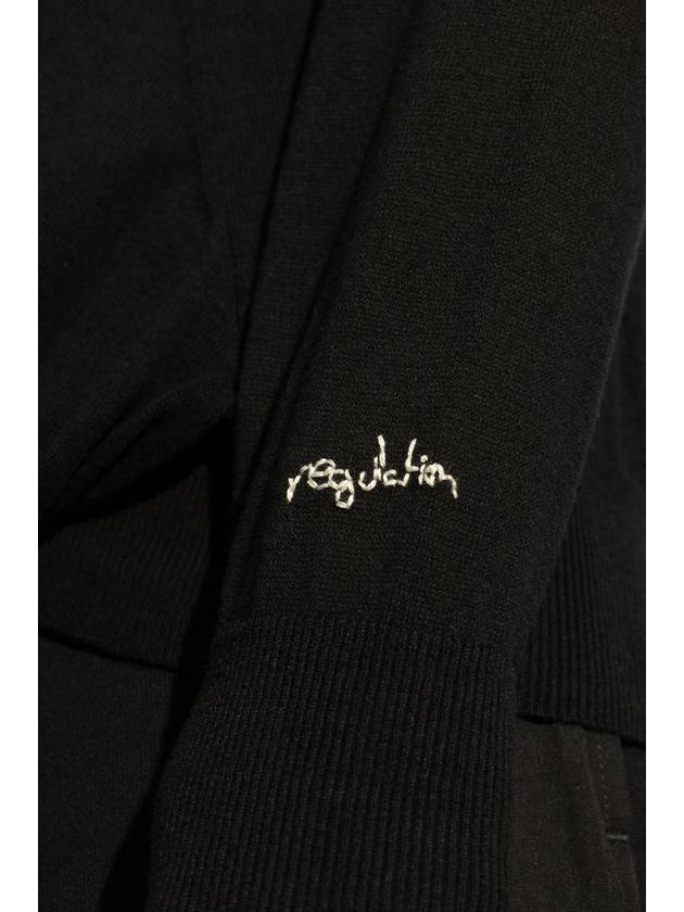 Yohji Yamamoto Cardigan With Logo, Women's, Black - YOHJI YAMAMOTO - BALAAN 5