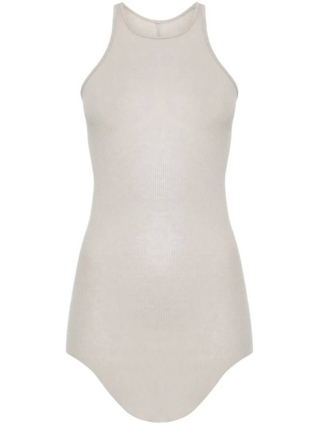 Rick Owens Ribbed Tank Top With Olympic Neckline - RICK OWENS - BALAAN 1