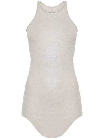 Rick Owens Ribbed Tank Top With Olympic Neckline - RICK OWENS - BALAAN 1