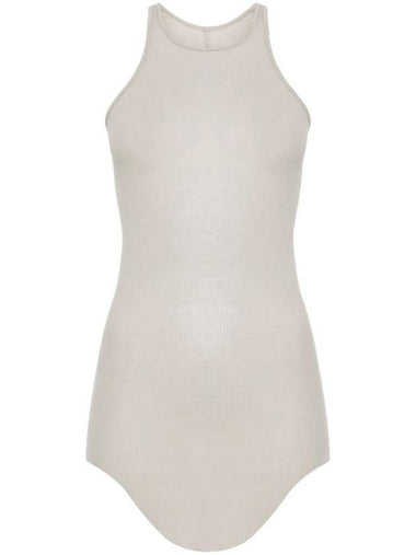 Rick Owens Ribbed Tank Top With Olympic Neckline - RICK OWENS - BALAAN 1