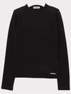 Crew Neck Cotton Long Sleeve T-Shirt Black - JIL SANDER - BALAAN 4