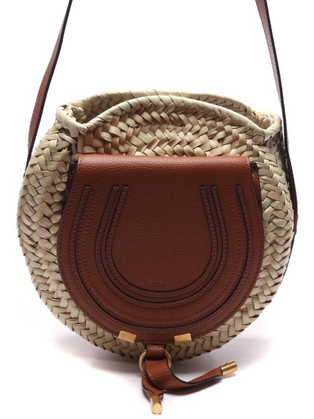 Marcie Raffia Leather Cross Bag Tan - CHLOE - BALAAN 3